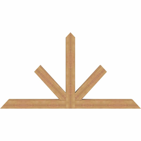 Ekena Millwork Saratoga Timber Gable Bracket, Western Red Cedar, 84"W x 45"H x 5 1/2"D x 5 1/2"F, 13/12 Pitch GBW084X45X0606SAR00SWR - main